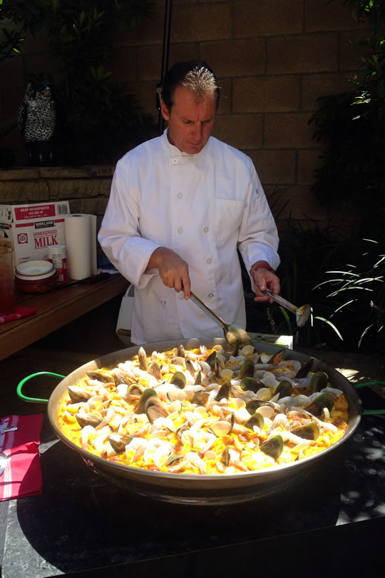 So Cal Paella Traditional seafood paella cooking
