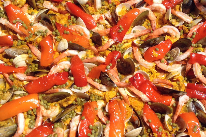 Close up for paella